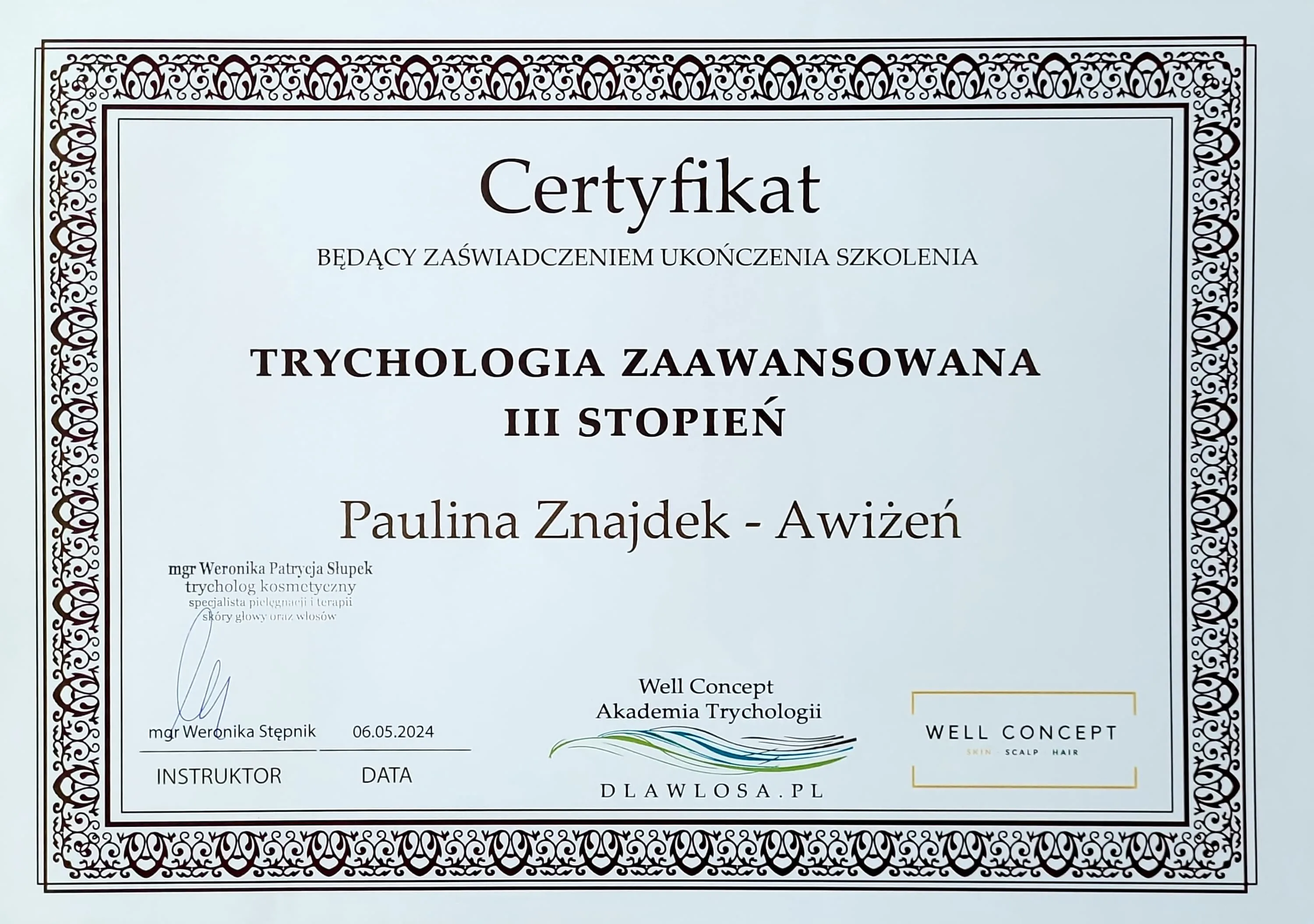 Trychologia Zaawansowana III